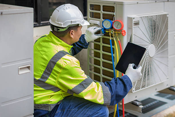 Professional Hvac technician working in Dow, IL
